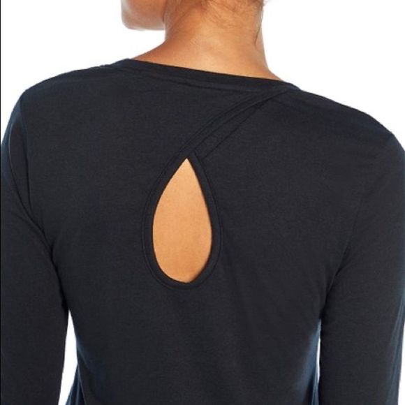 Bally’s Total Fitness Black long sleeve athletic Top Medium NWT - Picture 4 of 7